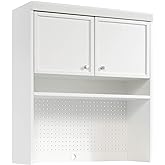 Sauder Craft Pro Series Hutch/Pantry cabinets, W: 31.85" x D: 12.44" x H: 36.06 ", White