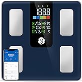 GE Scale for Body Weight Smart: Digital Bathroom Body Fat Scales for BMI Muscle Bluetooth Body Composition Monitor 11.8" Larg