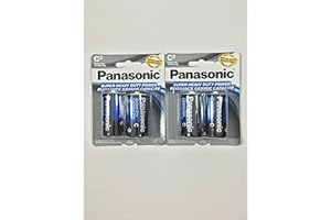 4Pc Size C Panasonic Batteries Super Heavy Duty Power Zinc Carbon