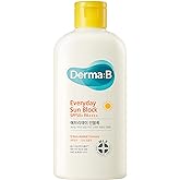 Derma B Everyday Sun Block Large Size Sunscreen SPF50+ PA++++ 6.71 Fl Oz, 200ml Fast-Absorbing Lightweight SPF Moisturizer, F