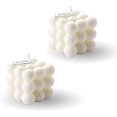 Xabono Aesthetic Candles - Vibrant Bubble Candle, White Candle Perfect for Women and Girls Who Appreciate Cute Decor - Pack o