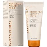 InstaNatural Brightening Vitamin C Face Scrub, Gently Exfoliates and Refines for Smooth Skin, Minimizes Lines + Wrinkles, wit
