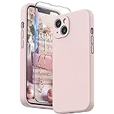 SURPHY Compatible with iPhone 13 Case with Screen Protector, (Camera Protection + Soft Microfiber Lining) Liquid Silicone Pho