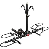 Young 200 lb 2-Bike Rack Hitch Mount Platform Style for Cars Trucks SUVs Minivans, fits MTB Gravel Road Bike with Up to 5-inc