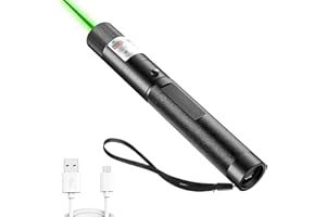 YEHUOT Long Range Tactical Green Laser Beam Flashligh with USB Charging,Adjustable Focus Light Pointer for Night Astronomy Ou