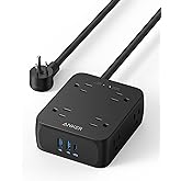 Anker Power Strip with USB Ports,5Ft,Surge Protector(2000J),8 Widely Outlet Extender with 2 USB A Ports and 1 USB C Port,Work