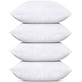 Utopia Bedding Throw Pillows (Set of 4, White), 20 x 20 Inches Pillows for Sofa, Bed and Couch Decorative Stuffer Pillows