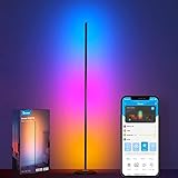 Govee RGBIC Smart Corner Floor Lamp, Standing Lamp Alexa APP Control, Smart Floor Lamp with Reactive Music Mode, 61+ Dynamic 