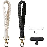 CHIWUTECH Boho Macrame Phone Wrist Strap, Cell Phone Lanyard with Tether Tab, Keychain Wristlet Charm, Anti-Loss Phone Chain