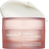 Medicube Triple Collagen Cream - Hydrating & Firming Moisturizer with Hyaluronic Acid, Premium Elastin, Shea Butter - Wrinkle