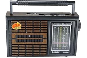 RADIO PORTATIL RETRO COM 4 BANDAS AM FM SW E TV LIVSTAR CNN-966 PILHAS E BIVOLT