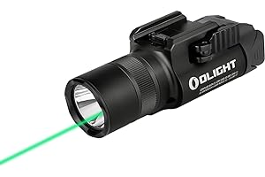 OLIGHT Baldr Pro R 1350 Lumens Magnetic USB Rechargeable Tactical Flashlight with Green Beam and White LED Combo, Rail Mount 
