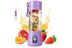 Portable Blender Cup, Electric USB Juicer Blender, Mini Blender Portable Blender For Shakes and Smoothies, Juice,380ml, Six B