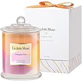 LA JOLIE MUSE Pumpkin Candles, Fall Candle, Pumpkin Chai Scented Candles, Luxury Candle Gifts, Natural Soy Wax, 75 Hours Long