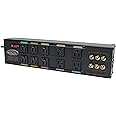 Tripp Lite Isobar 10 Outlet Audio/Video Surge Protector Tel/Modem/Coax/Network 8ft Cord Right Angle Plug, & $500,000 Insuranc