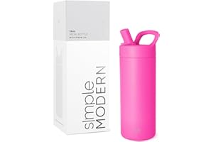 Simple Modern Kids Water Bottle with Straw lid | Insulated Stainless Steel Thermos | Reusable Water Bottles for Girls, School