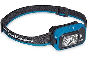 Black Diamond Storm 450 Headlamp, Azul, Battery Powered, 450 Lumens, Rechargeable, Waterproof, Dustproof