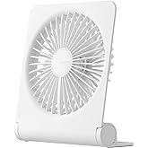 JISULIFE Small Desk Fan, Portable USB Rechargeable Fan, 160° Tilt Folding Personal Mini Fan with 4500mAh Battery, Strong Wind