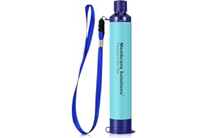 Membrane Solutions Straw Water Filter, Survival Filtration Portable Gear, Emergency Preparedness, Supply for Drinking Hiking 