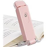 DEWENWILS USB Rechargeable Book Light, LED Clip on Reading Lights for Books in Bed at Night, Portable Bookmark Lamps, Warm Wh