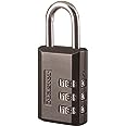 Master Lock Black Combination Padlock, Indoor Gym Locker Lock with Customizable 3-digit Code for Luggage, Backpacks, Cabinets