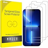 JETech Screen Protector Compatible with iPhone 13 and iPhone 13 Pro 6.1-Inch, Tempered Glass Film, 3-Pack