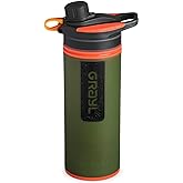 GRAYL GeoPress 24 oz Water Purifier Bottle - Filter for Hiking, Camping, Survival, Travel (Oasis Green)