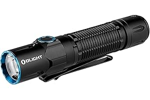 OLIGHT Warrior 3S 2300 Lumens Rechargeable Tactical Flashlight, Compact Dual-Switches LED Bright Light with Proximity Sensor,