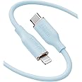 Anker USB-C to Lightning Cable, 641 Cable (Misty Blue 6ft), MFi Certified, Powerline III Flow Silicone Fast Charging Cable fo