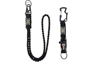 DDOUT Heavy Duty Paracord Lanyard for ID Badges, Tactical Military Braided Lanyard with USA Flag