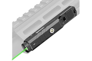 DEFENTAC 1600 Lumens Green Laser Light Combo with Momentary and Strobe for Rifle, Weapon Light with Built-in Pressure Switch 