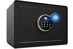 (0.77 Cu.Ft) Digital Security Safe and Lock Box,Small Safe box for Money, Fingerprint Lock,Perfect for Home Office Hotel Busi