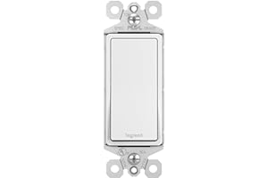 Legrand radiant TM873WCC10 15 Amp Rocker Wall Switch, 3-Way Decorator Light Switches, White (1 Count)