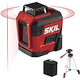 SKIL 65ft. 360° Red Self-Leveling Cross Line Laser Level with Horizontal and Vertical Lines Rechargeable Lithium Battery USB 