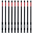 AUTOTOOLHOME 10 Pack Phillips PH2 Magnetic Anti Slip Screwdriver Bit Set 6 inch Length TS2 Anti-Slip Long Drill Bits Impact D