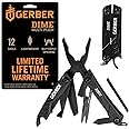 Gerber Gear Dime 12-in-1 Mini Multi-tool - Needle Nose Pliers, Pocket Knife, Keychain, Bottle Opener - Father's Day Gift - ED