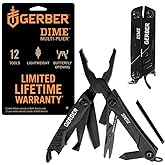 Gerber Gear Dime 12-in-1 Mini Multi-tool - Needle Nose Pliers, Pocket Knife, Keychain, Bottle Opener - Father's Day Gift - ED