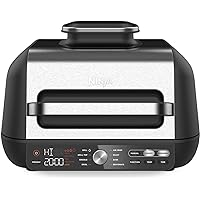 Ninja IG651C Foodi Smart XL Pro 7-in-1 Indoor Grill & Griddle with Smart Cook System, 3.8L Air Fryer, Roast, Bake, Dehydrate,