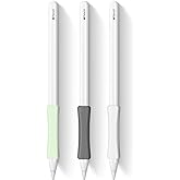 3 Pack iPencil Grips Case Cover Silicone Sleeve Holder Compatible with Apple Pencil (USB-C)&Apple Pencil (2nd Generation),iPa