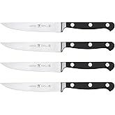 HENCKELS Classic Razor-Sharp Steak Knife Set of 4, German Engineered Informed by 100+ Years of Mastery, Black/Stainless Steel