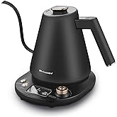 Elite Gourmet EKT3001 1L Digital #304 Stainless Steel Interior 1200W Kettle Pre-Programmed Temperatures, Keep Warm, Cordless,