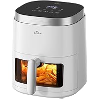 Bear Air Fryer, 5.3Qt 8-in-1 Quick and Oil-Free Healthy Meals, Easy View, Smart Digital Touchscreen, Dishwasher-Safe&Non-stic