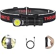 ThruNite TH20 Pro 1010 Lumen Rechargeable LED Headlamp, Powerful Right Angle Flashlight Compatible with AA Battery, for Indoo