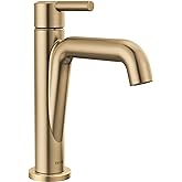 Delta Faucet Nicoli Gold Bathroom Faucet, Single Hole Bathroom Sink Faucet, Single Handle Bathroom Faucet, Pop-Up Drain Assem