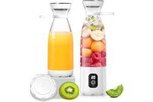 Leegoal Portable Blender, 300W Personal Blender for Shakes and Smoothies Ice Blender for Kitchen 6000mAh Cordless Travel Mini