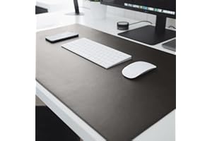 MousePad Desk Pad Eddias em Couro Ecologico 90x40cm - (Café)