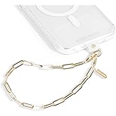 Case-Mate Phone Charm with Gold Metal Chain | Detachable Anti Theft Phone Strap | Hands-Free iPhone Wrist Strap for Women | P