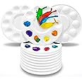 Hulameda Paint Tray Palettes, Plastic Paint Pallets for Kids or Students to Paints on School Project or Art Class-12pcs
