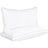 Utopia Bedding Bed Pillows for Sleeping King Size (White), Set of 2, Cooling Hotel Quality, Gusseted Pillow for Back, Stomach