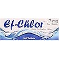 Ef-Chlor Water Purification Tablets (17 mg - 100 Tablets) - Portable Drinking Water Treatment - Ideal for Emergencies, Surviv